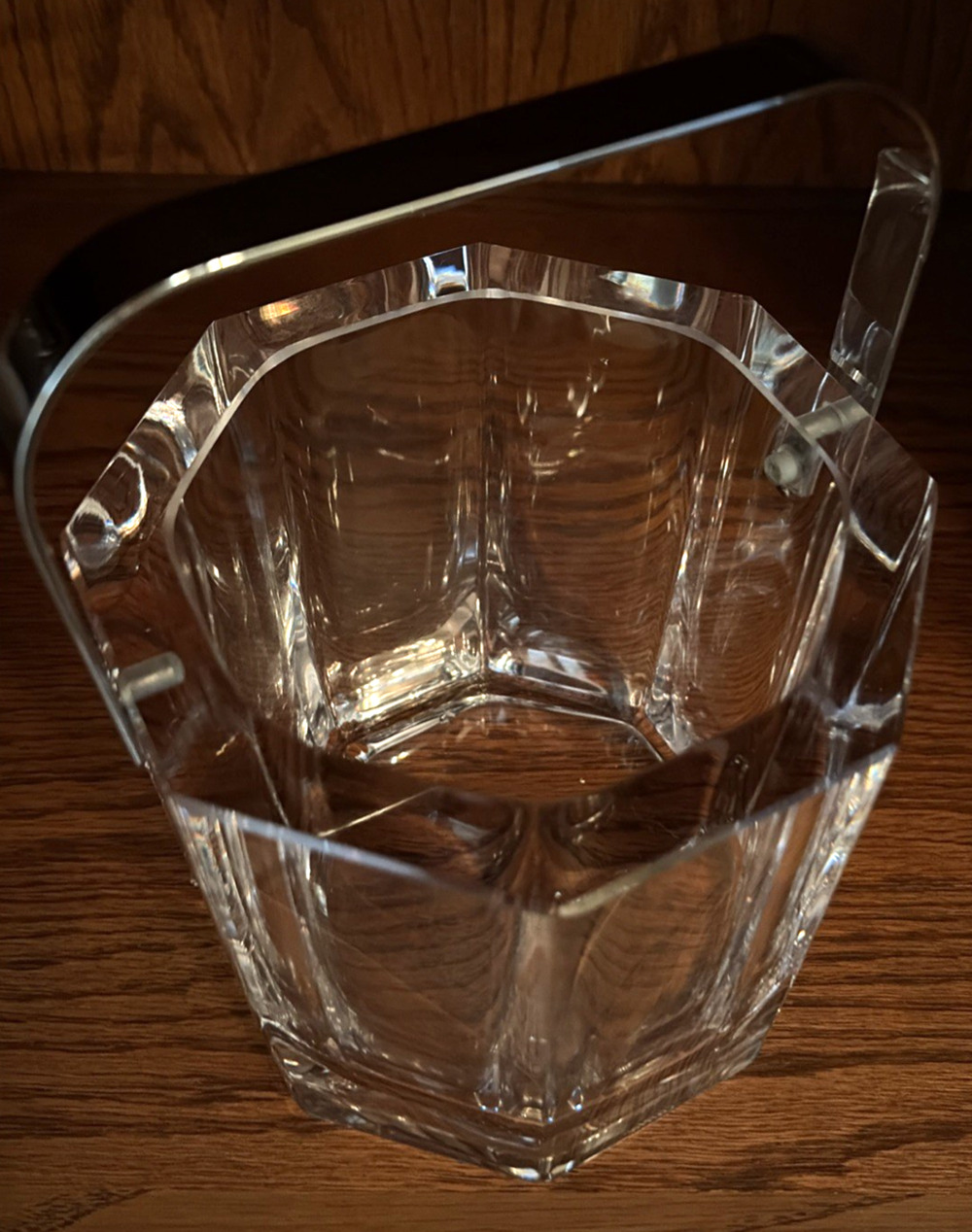 Vintage Cartier Paris Crystal Ice Bucket, Signed, Made in France